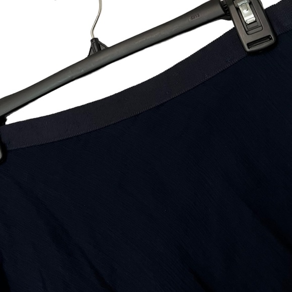 L’AGENCE Navy Silk Ruffle Skirt - Picture 10 of 14